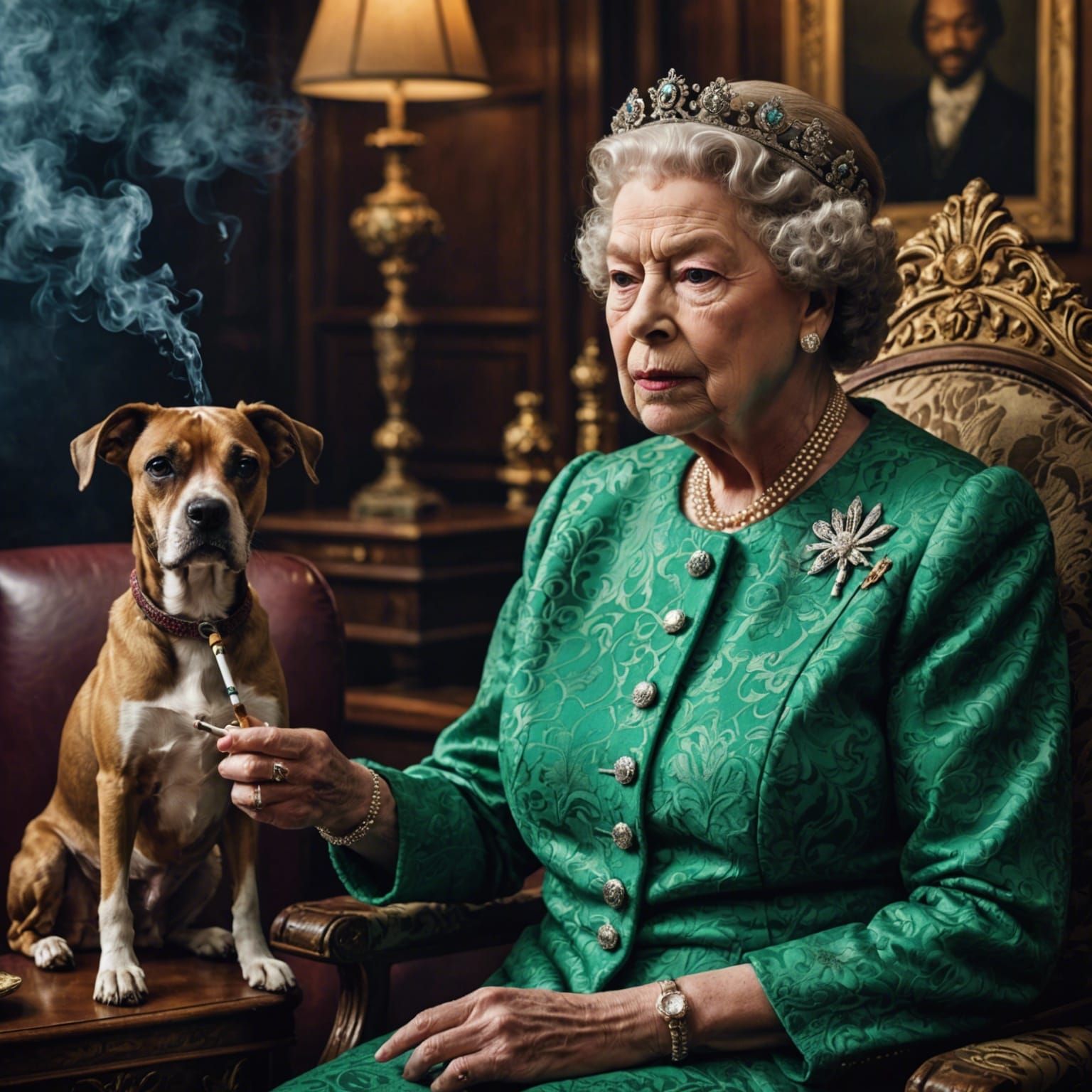 Queen Elizabeth and Snoop Dogg Smoking Weed
