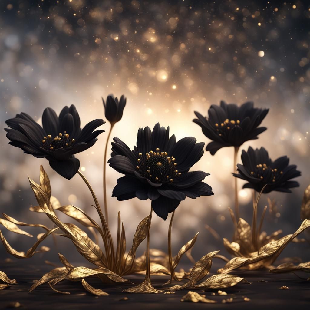 Black flowers