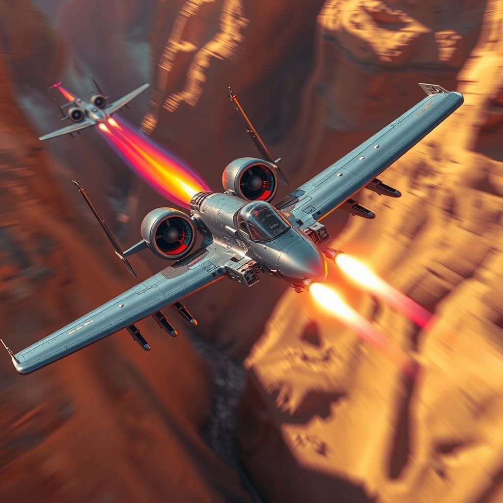 A-10 Warthogs in Flight: Neon Future