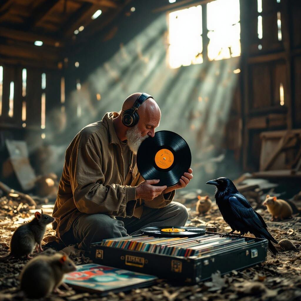 Bald DJ's Barn Serenade: A Cinematic Moment