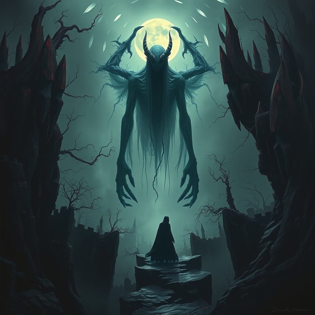 Dark Vampire Ghost in Gothic Fantasy Style