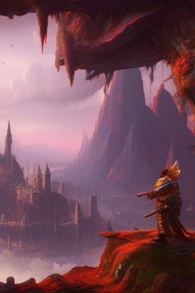 Handsome Alchemist: Detailed Matte Painting in 8k