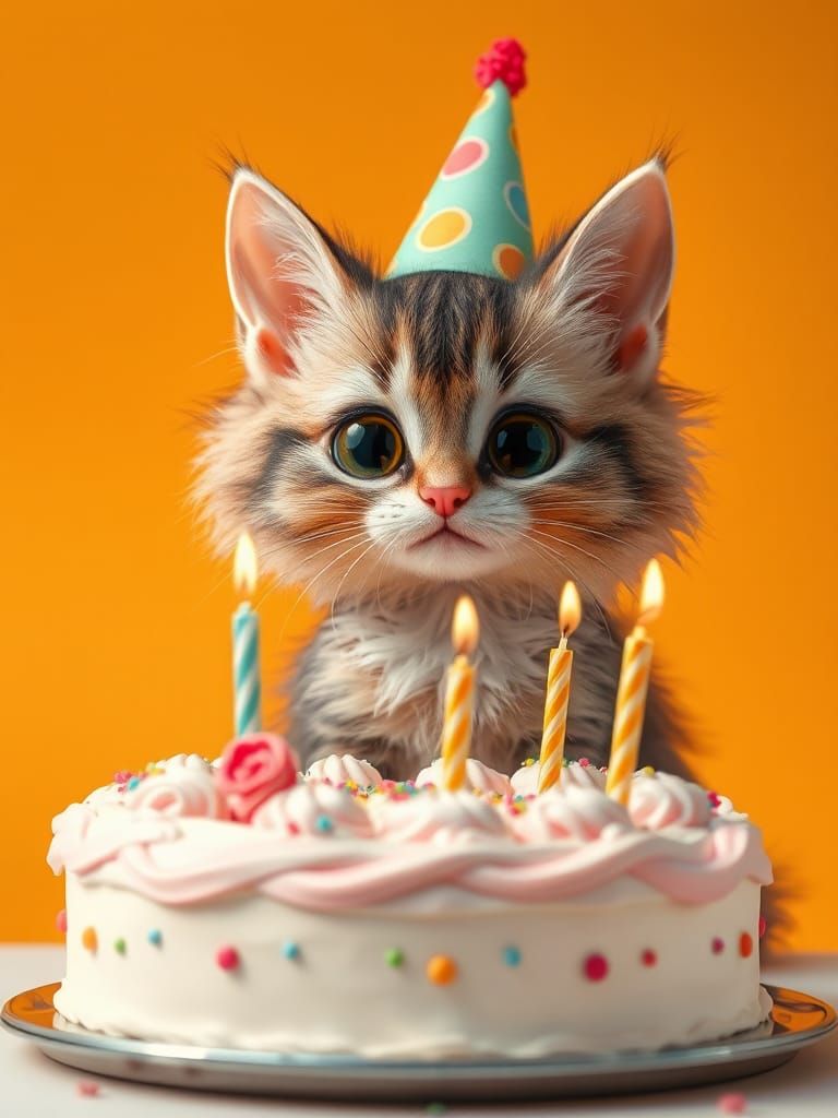 Birthday cat