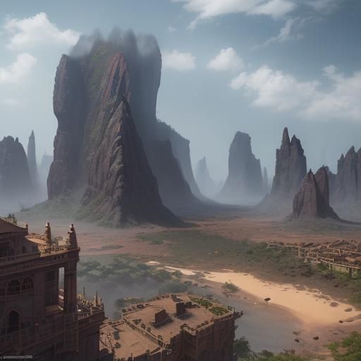 Vibrant Kenyan Life in Detailed Digital Painting