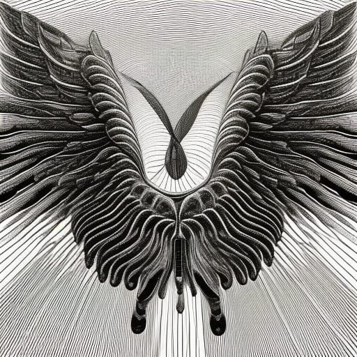 Winged Centaur Flying Above City, Symbolist Style