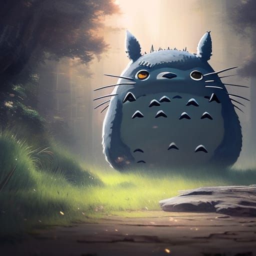 Realistic ghibli totoro catbus