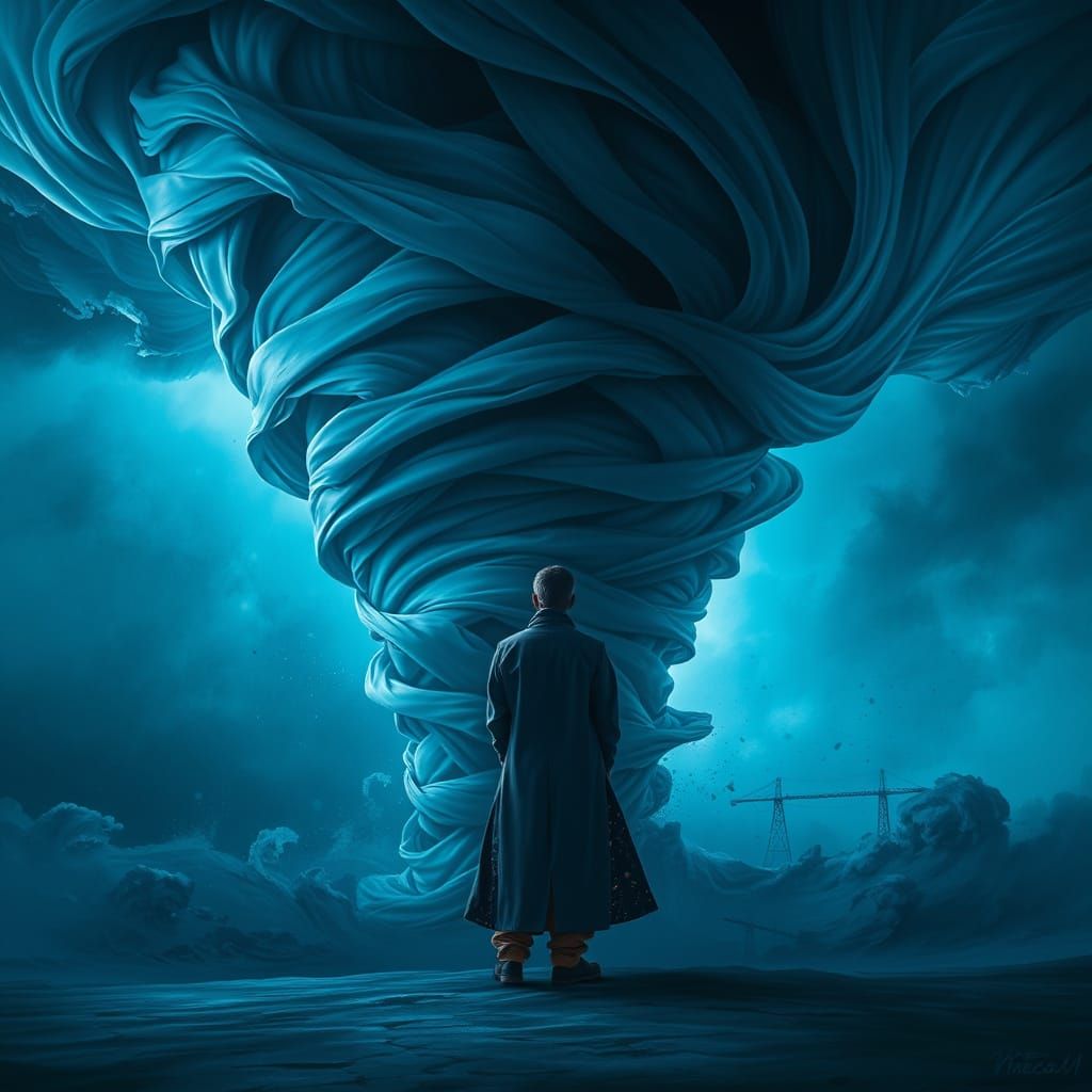 Blue Silk Tornado: Romanticism Meets Storm Photography