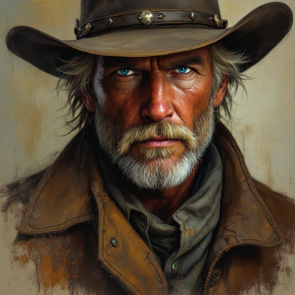 Cubist Cowboy in Hyper-Realistic Hyper-Detail