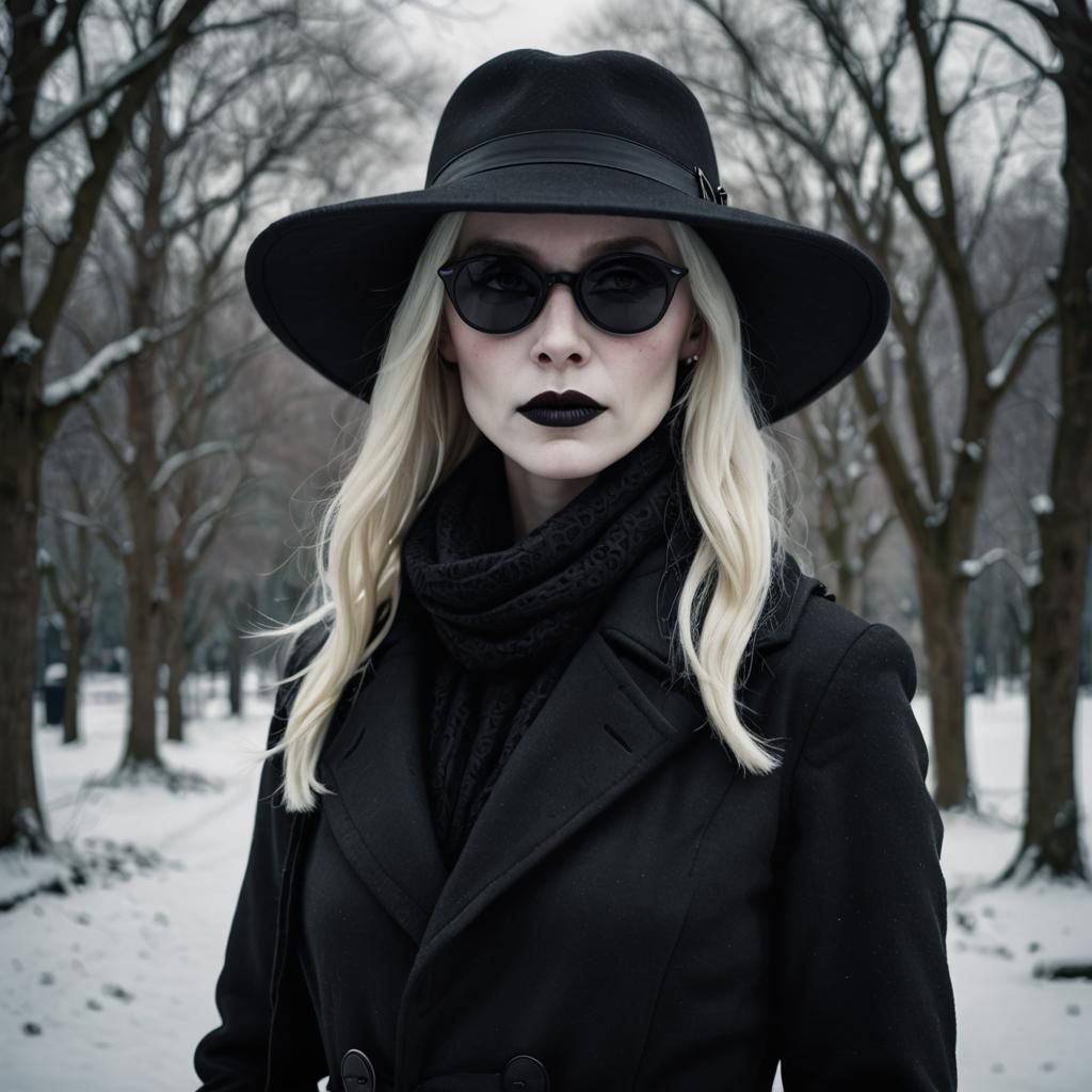 Gaunt Goth Vampire Woman Portrait in Dark Fantasy Style