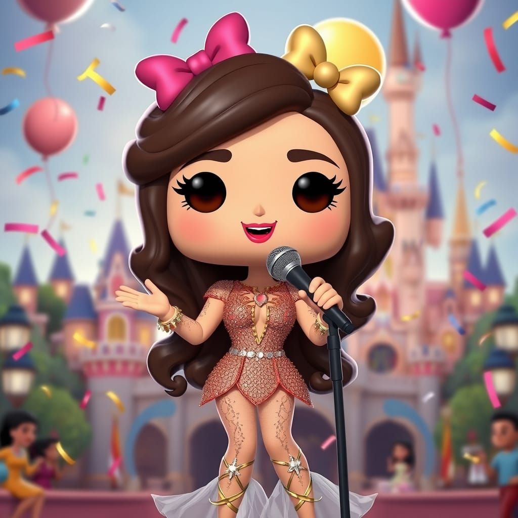 Funko pop figure disney maya peroni marichuy from the telenovela watch out for the angel singing at disneyland