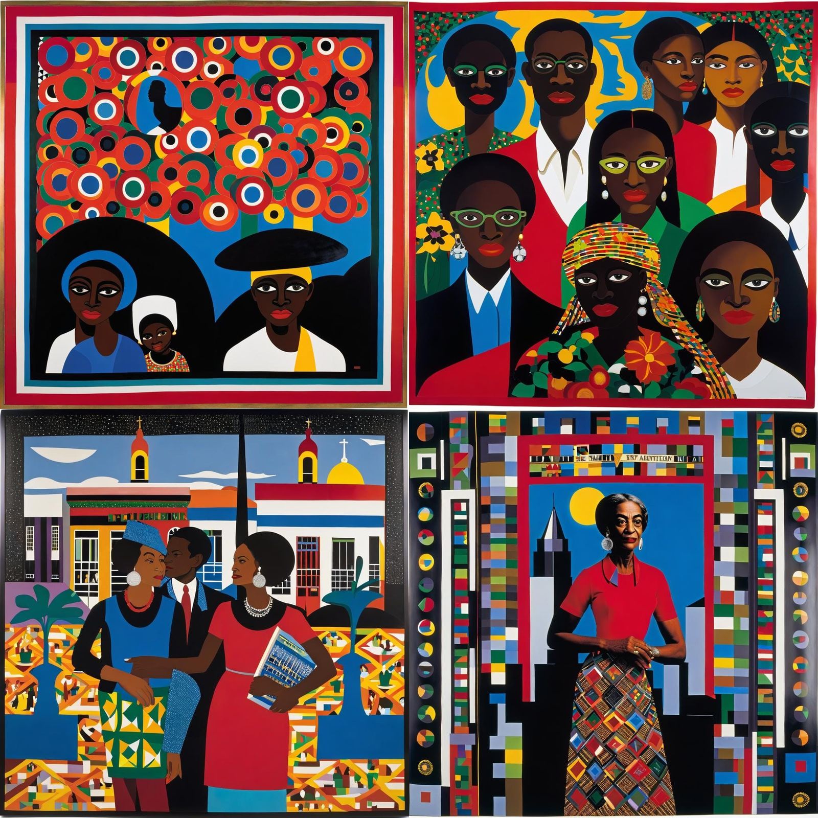 Story Quilt Inspired by African American Folk Art