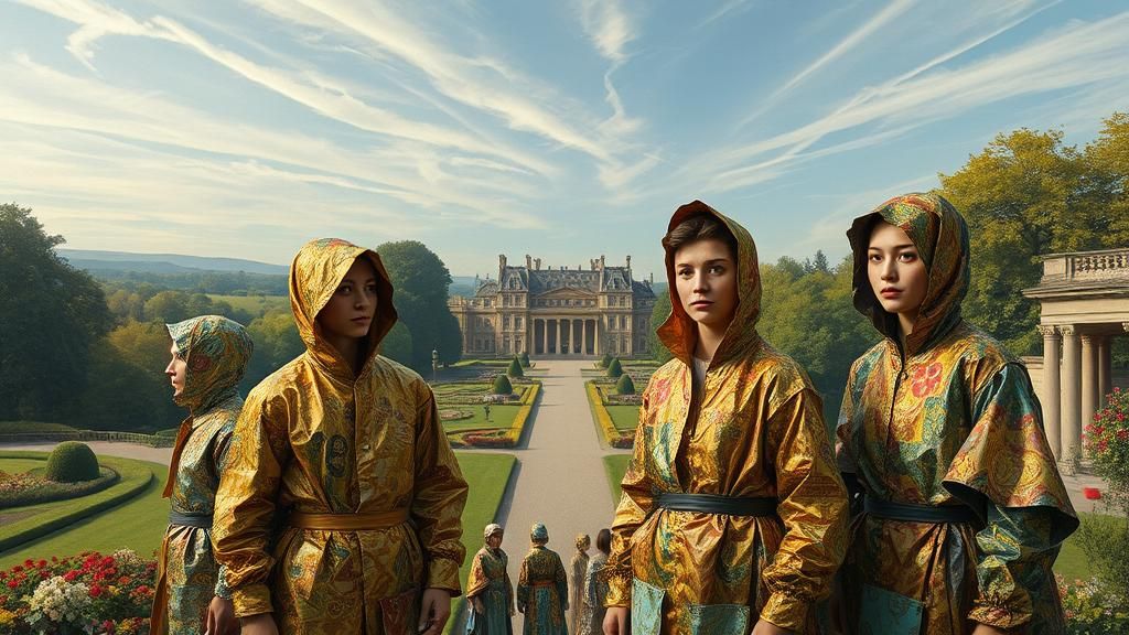 Food Wrapper Fashion in Surrealist Garden