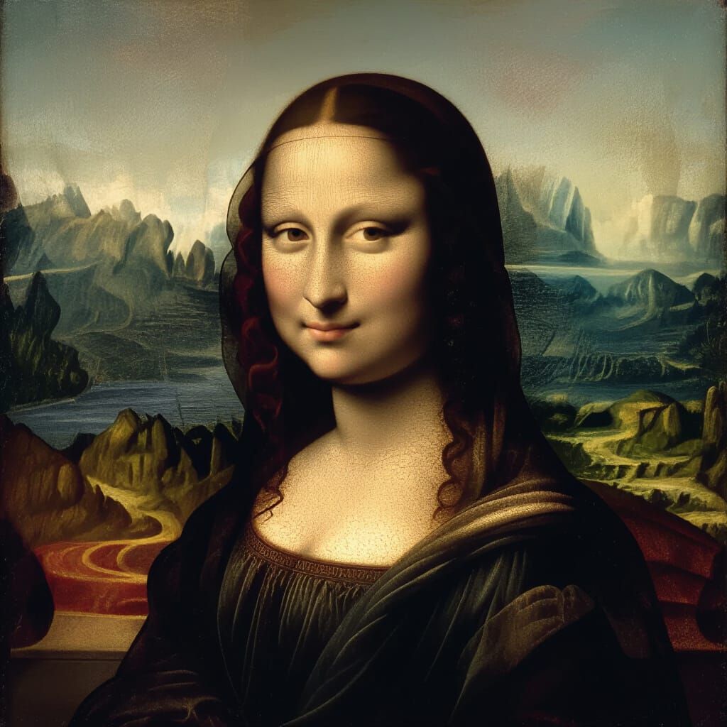 Mona Lisa Portrait in Renaissance Style