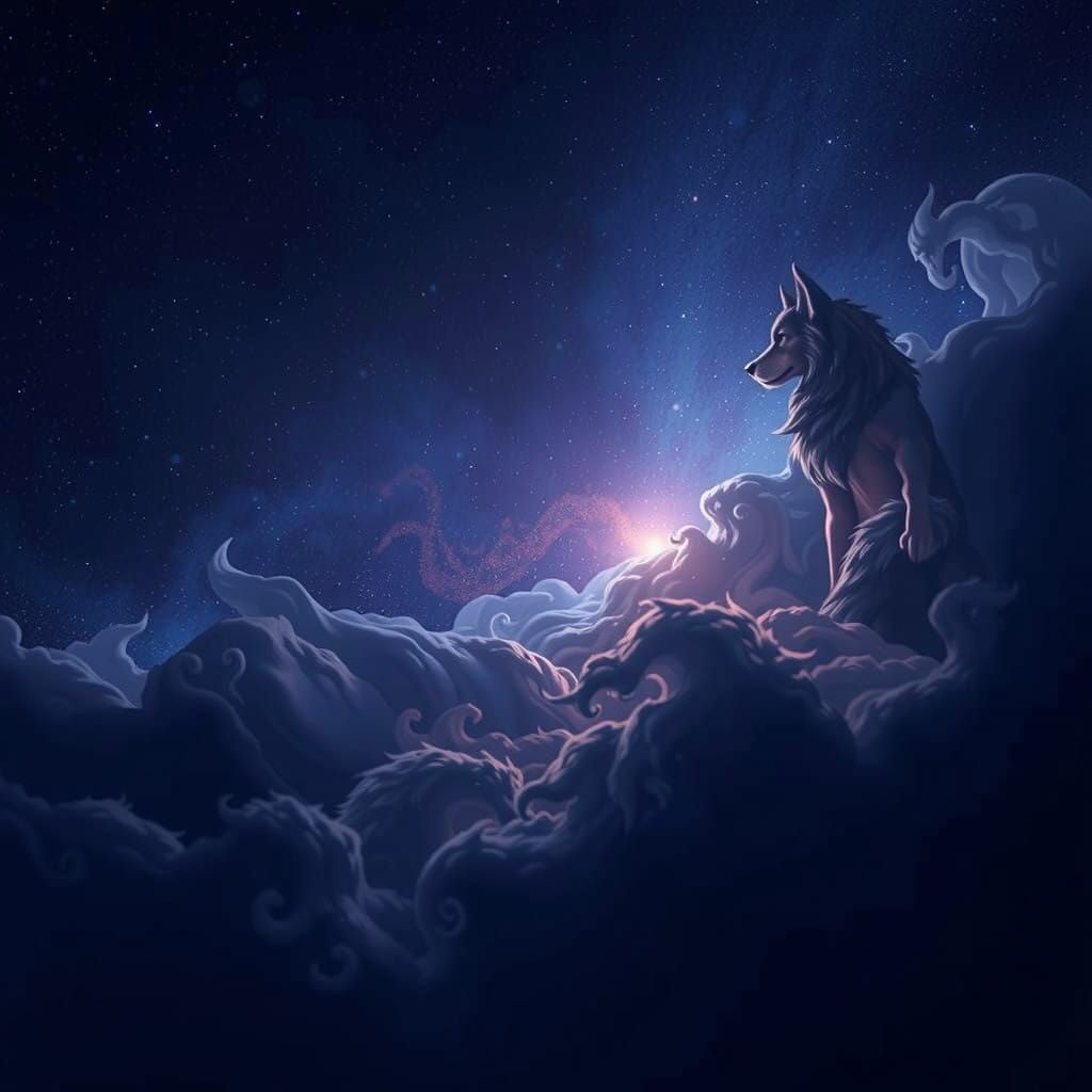 Regal Canine in Vibrant Dream Realm