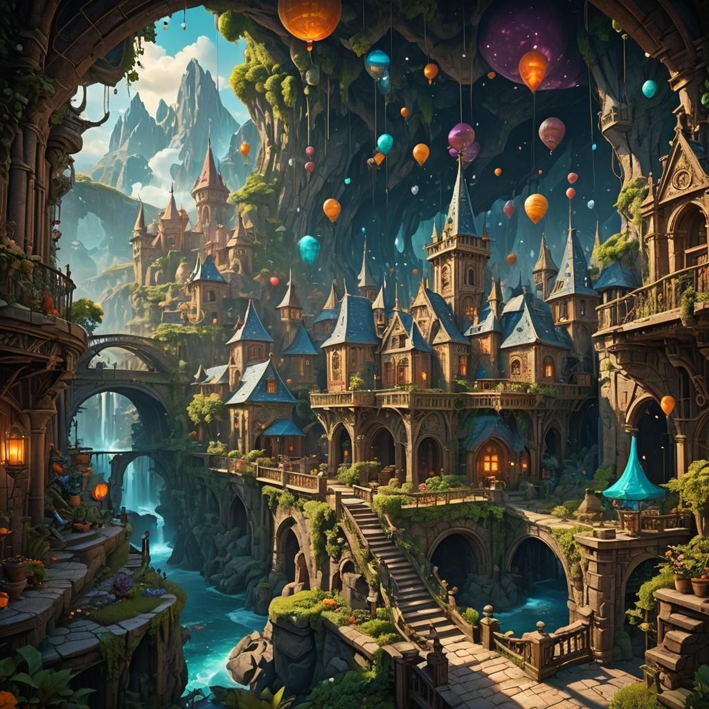 Cartoon Lifestyle Scene with Friends: Detailed Matte Paintin...