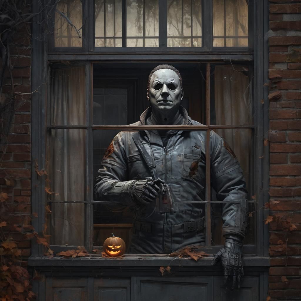 Robotic Michael Myers Comic Book Art