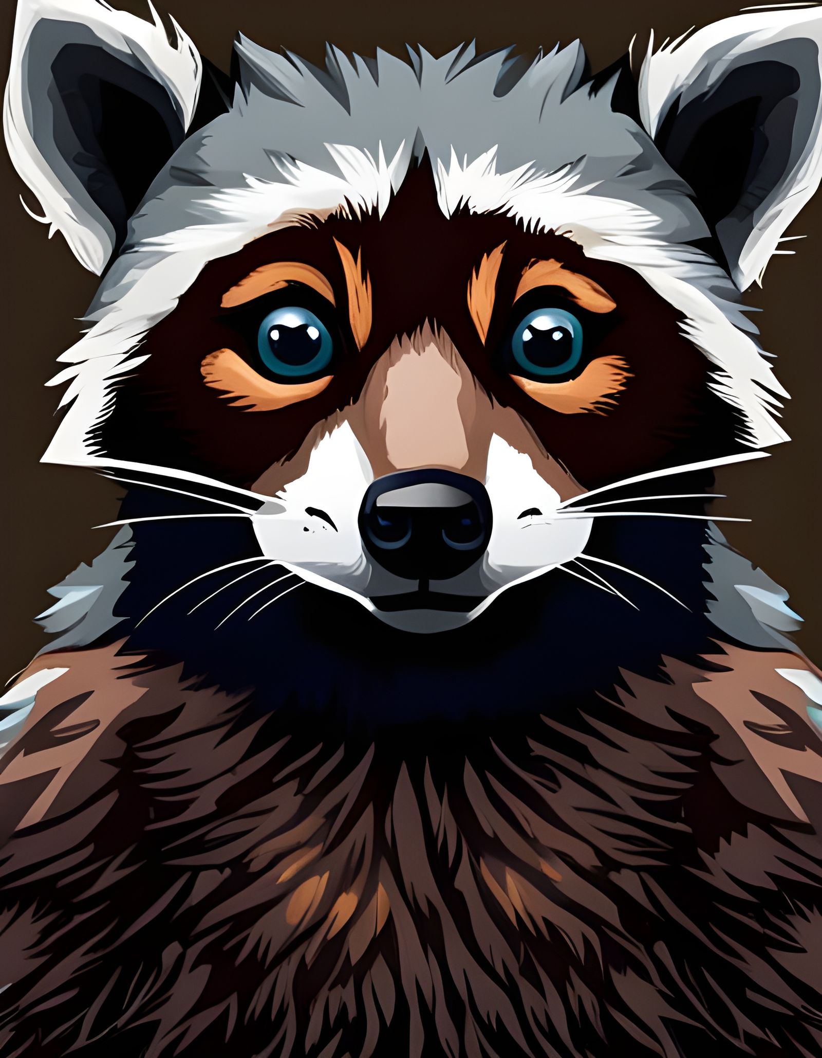 Racoon Portrait as Homeless Person
