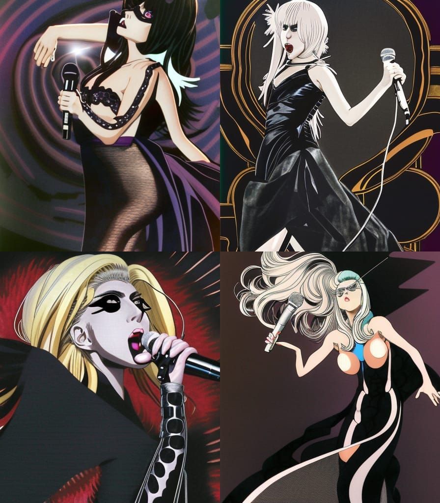 Anime Style Portrait of a Singing Diva