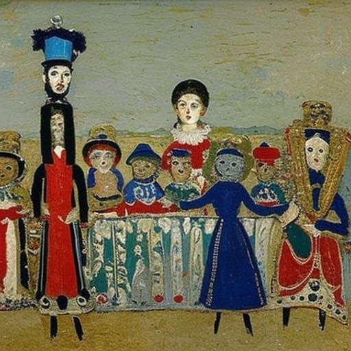 Puppets Held in Hands: Expressionist Style