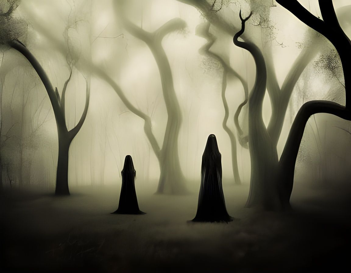 Haunted Forest Dreamscape by Moonlight