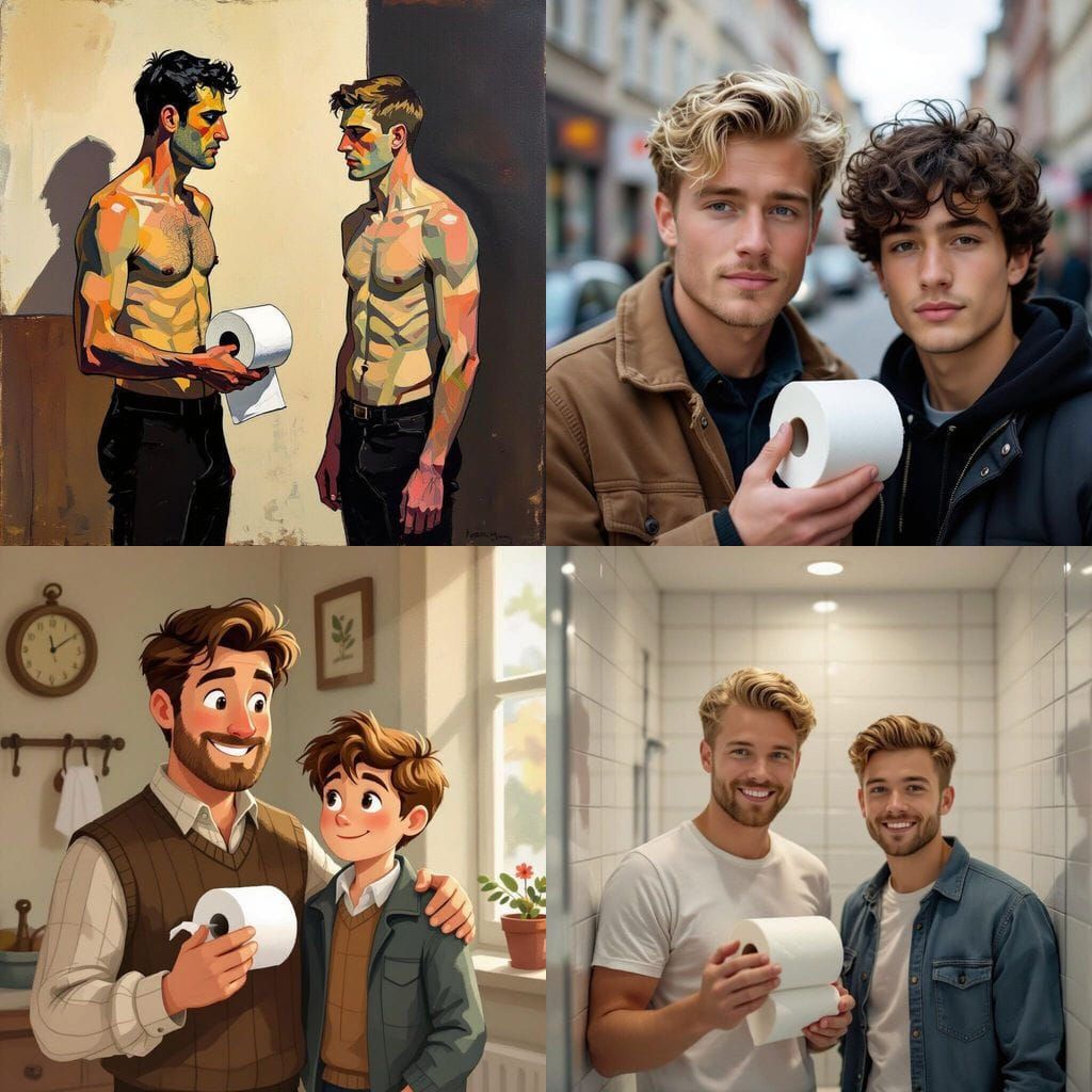 Jonathan and Brendan with Toilet Paper