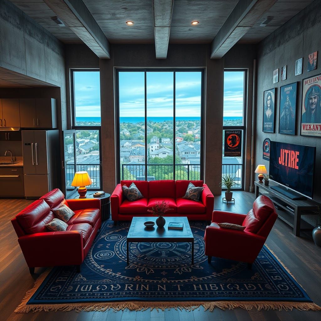 Industrial Chic Loft with Jersey Shore View