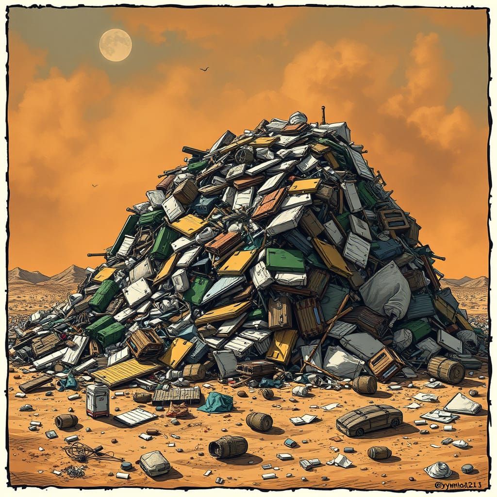 Ozymandias's Ruined Empire Trash Pile