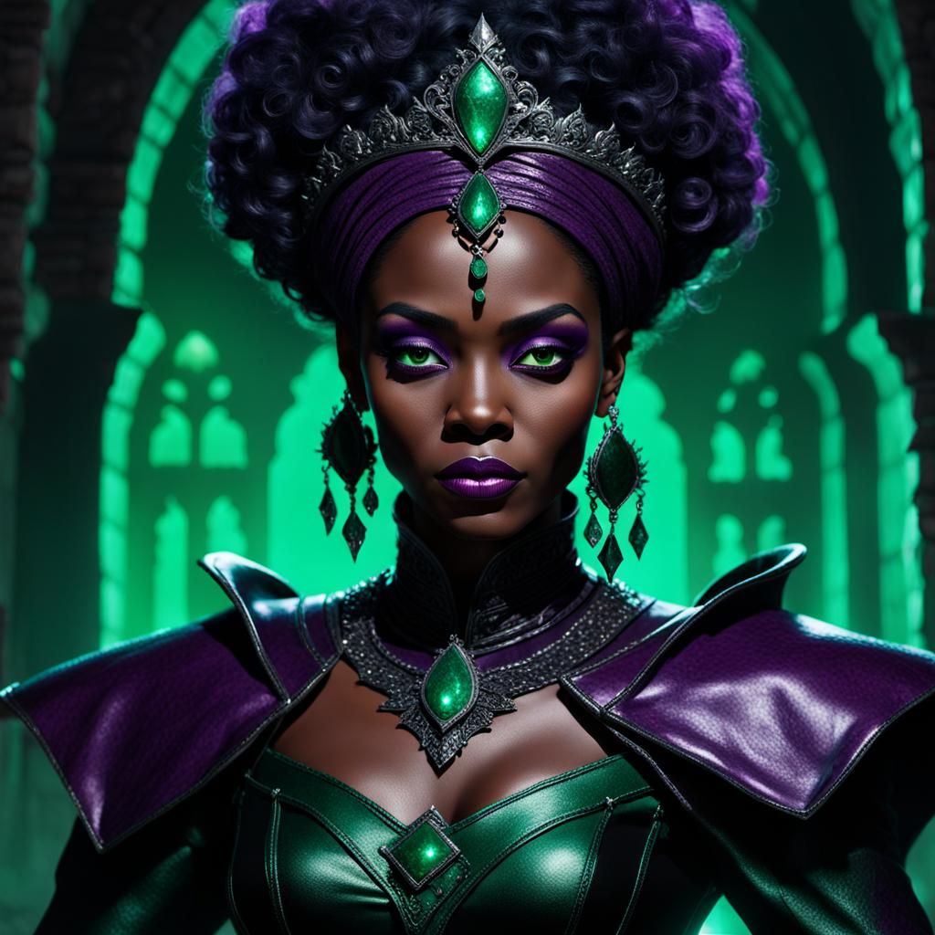 Grimhilde: A Dark Futuristic Queen in Leather