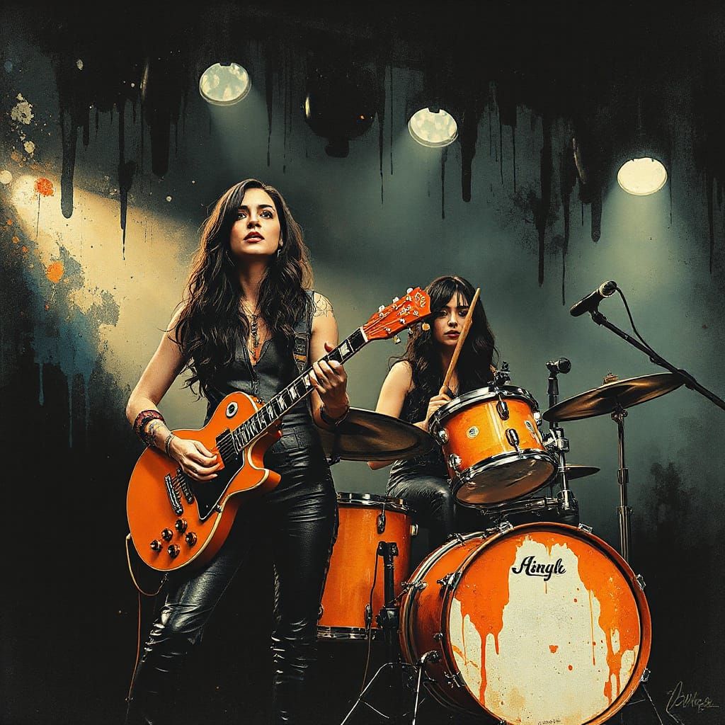 Dark Boho Goddesses Rock Out in a Kaleidoscope of Ink Splatt...