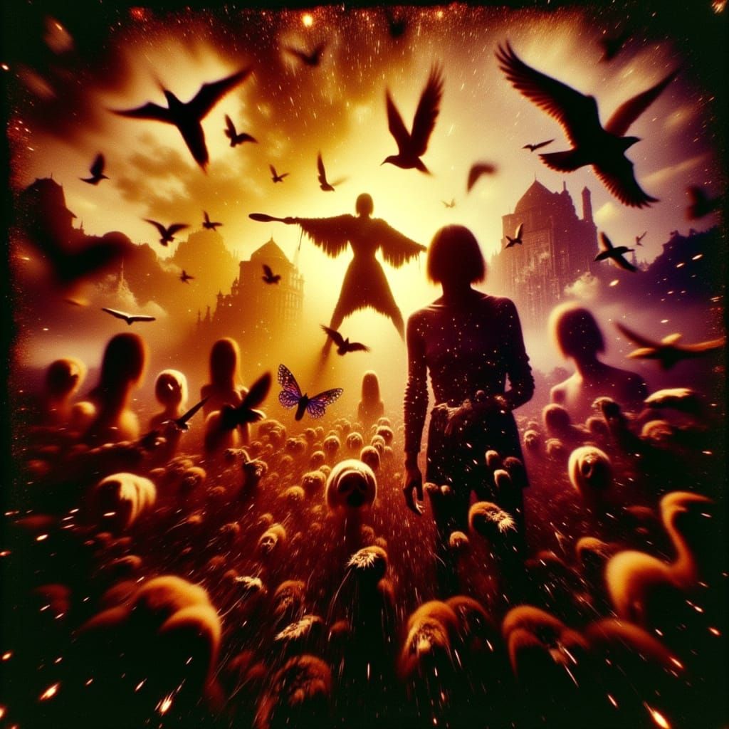 Love Amidst War: A Sepia-Toned Emotional Scene