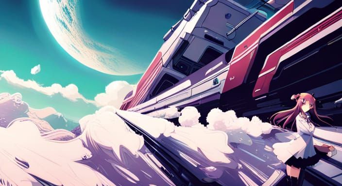 Interplanetary Railway Express in Anime Style