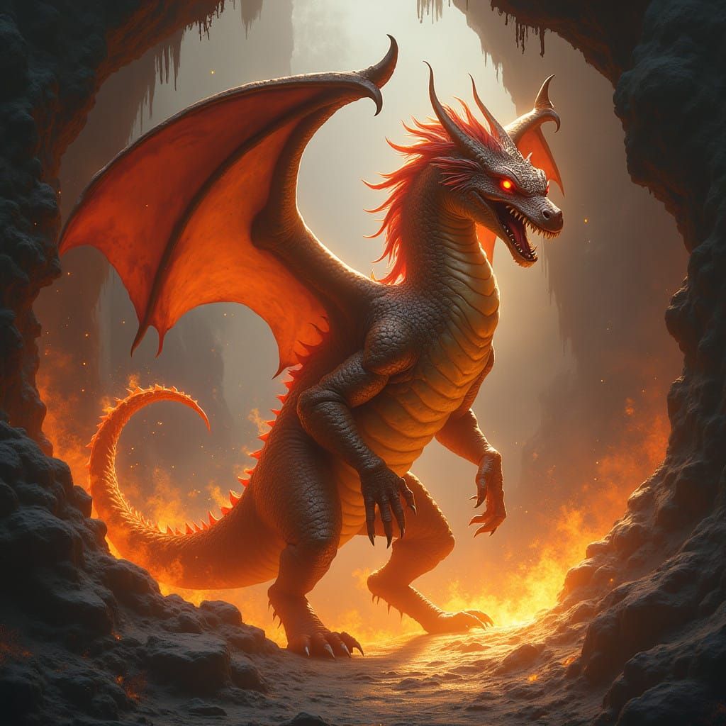 Bronzen Dragon Guardian of Golden Mountain