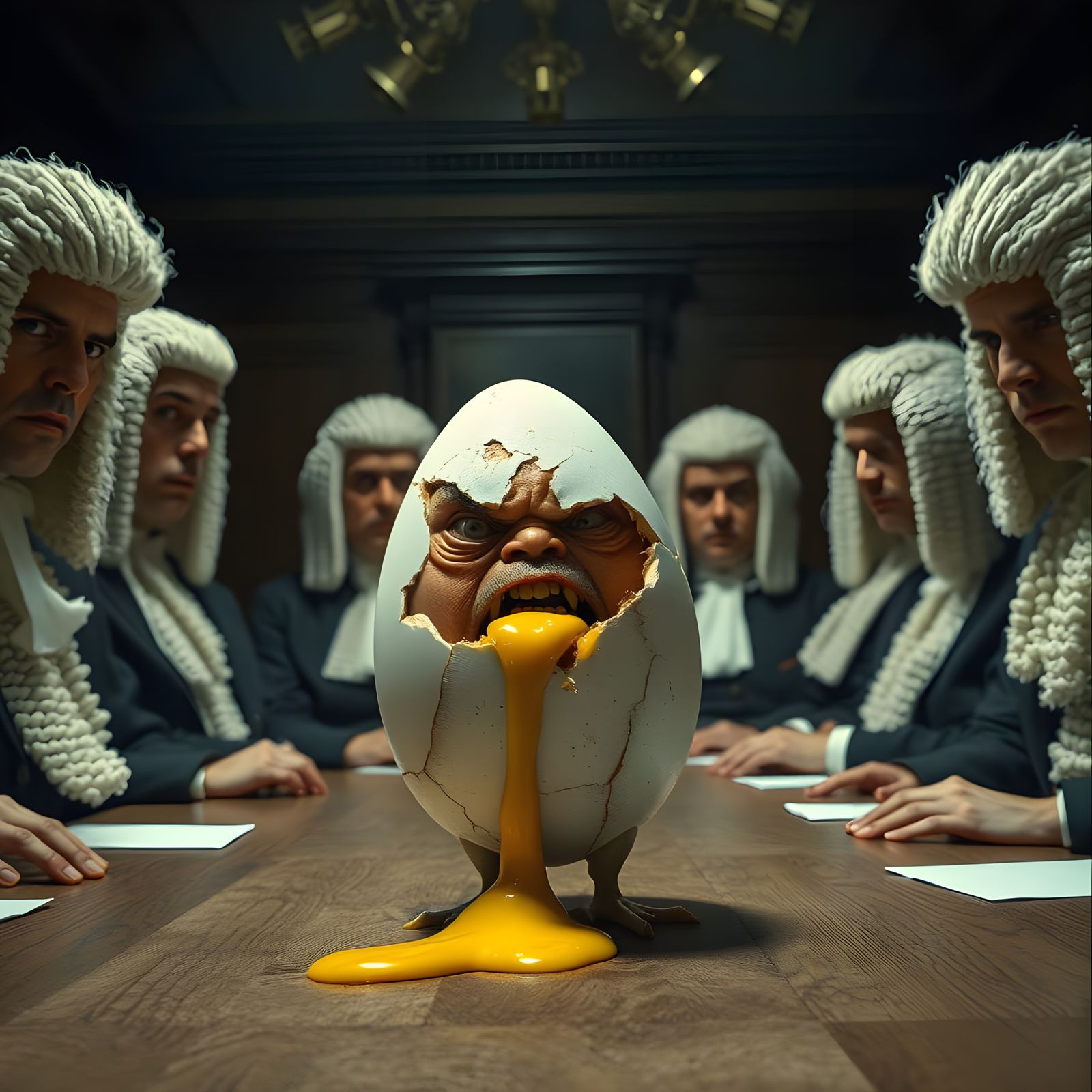 Egg on Trial in a British Courtroom