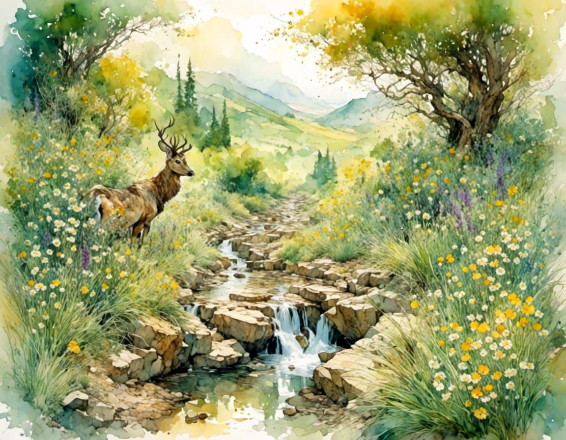 Impressionistic Landscape Generated with Landscape LoRA