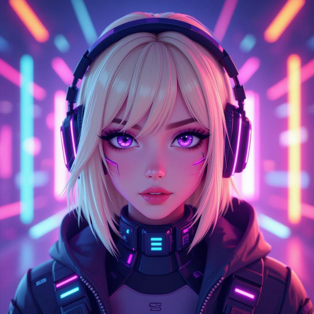 Nintendocore Virtual Singer Pixlcrash in Techwear