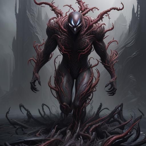 Carnage Symbiote Detailed Matte Painting