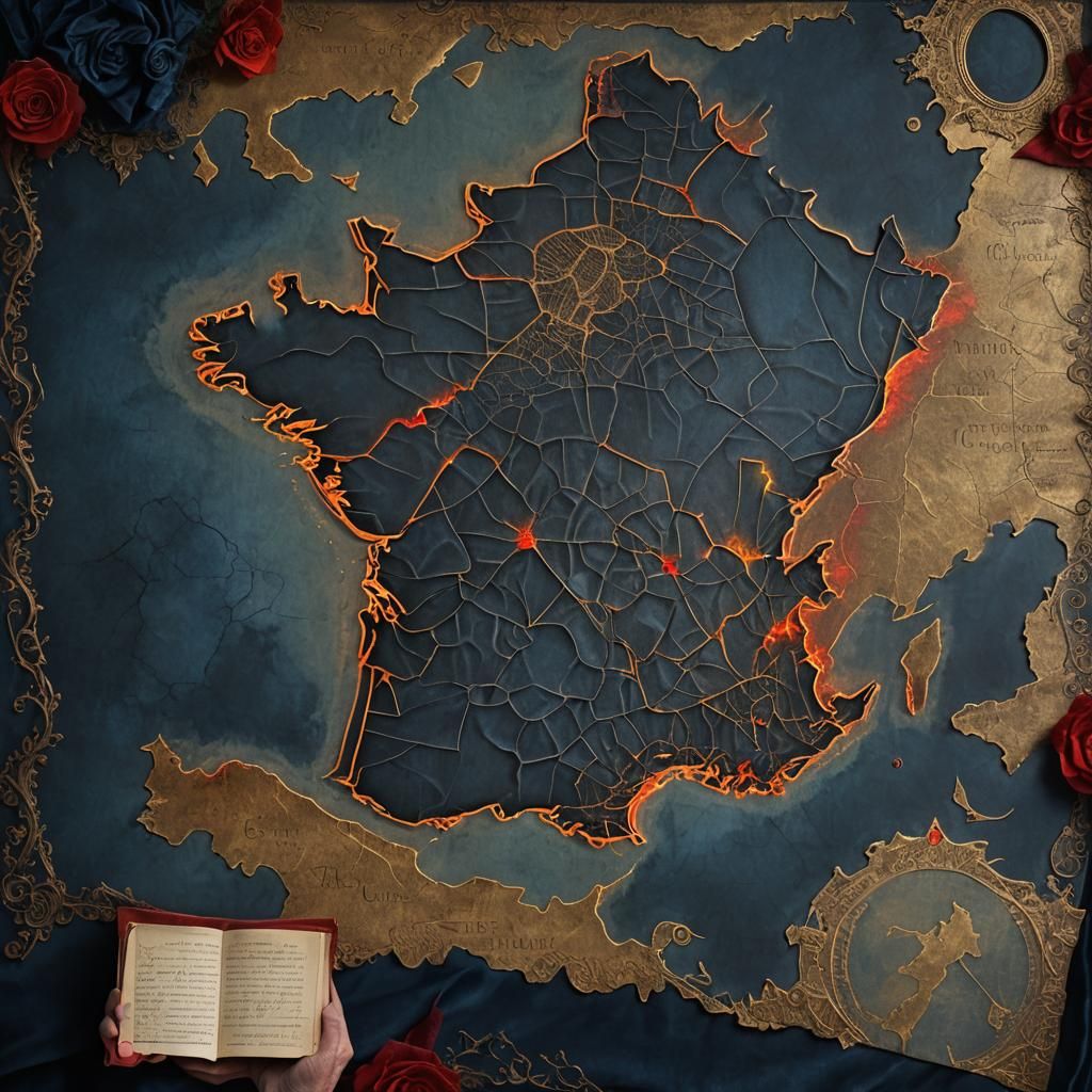 Mysterious Map of France: Fantasy Matte Painting