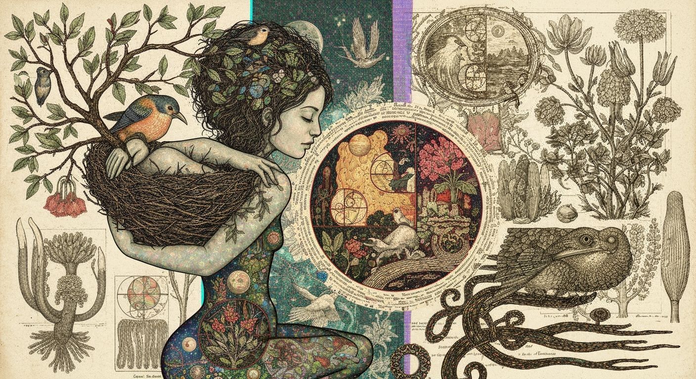 Ethereal Woman: Nature and Inner Reflection