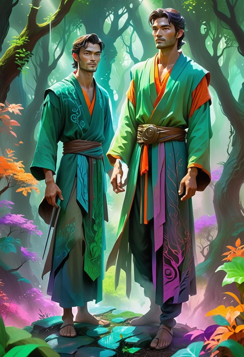 Mystical Realm: Handsome Cultivator in Fantasy Art