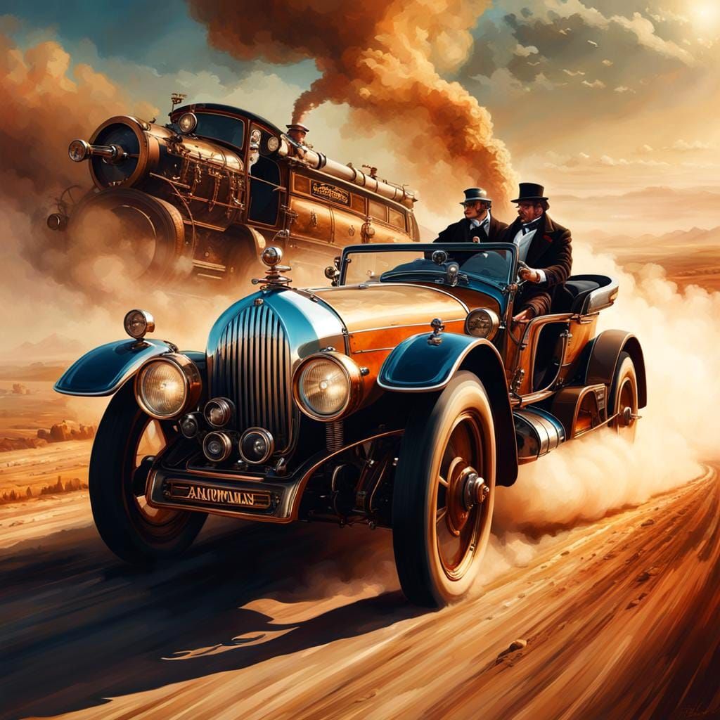 Steampunk Delahaye Cabriole Skids, Renaissance Design