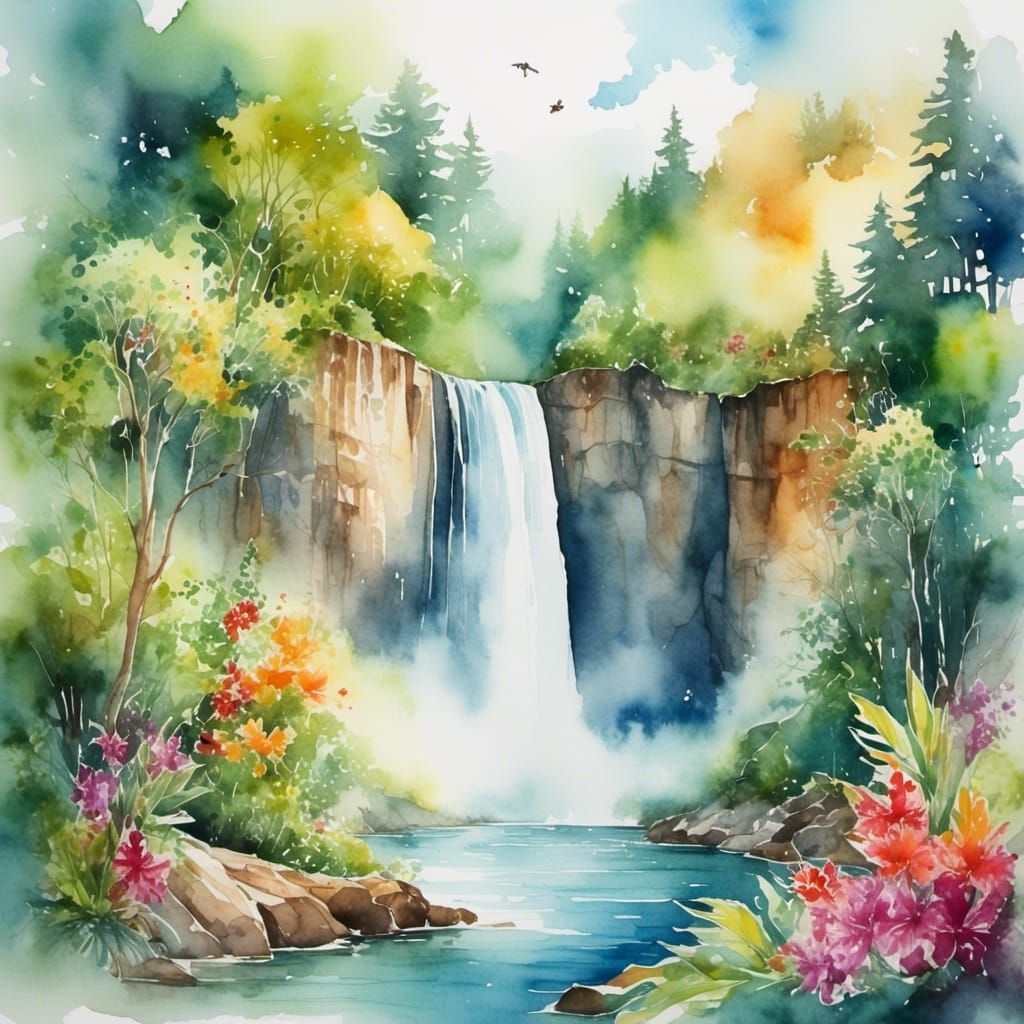 a waterfall