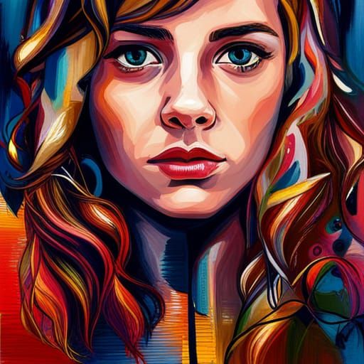 Abstract Portrait of Hermione Granger