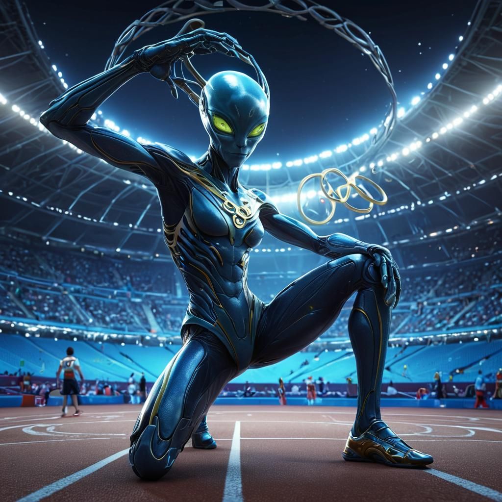 Avatar Alien Competes in Olympic Shot Put