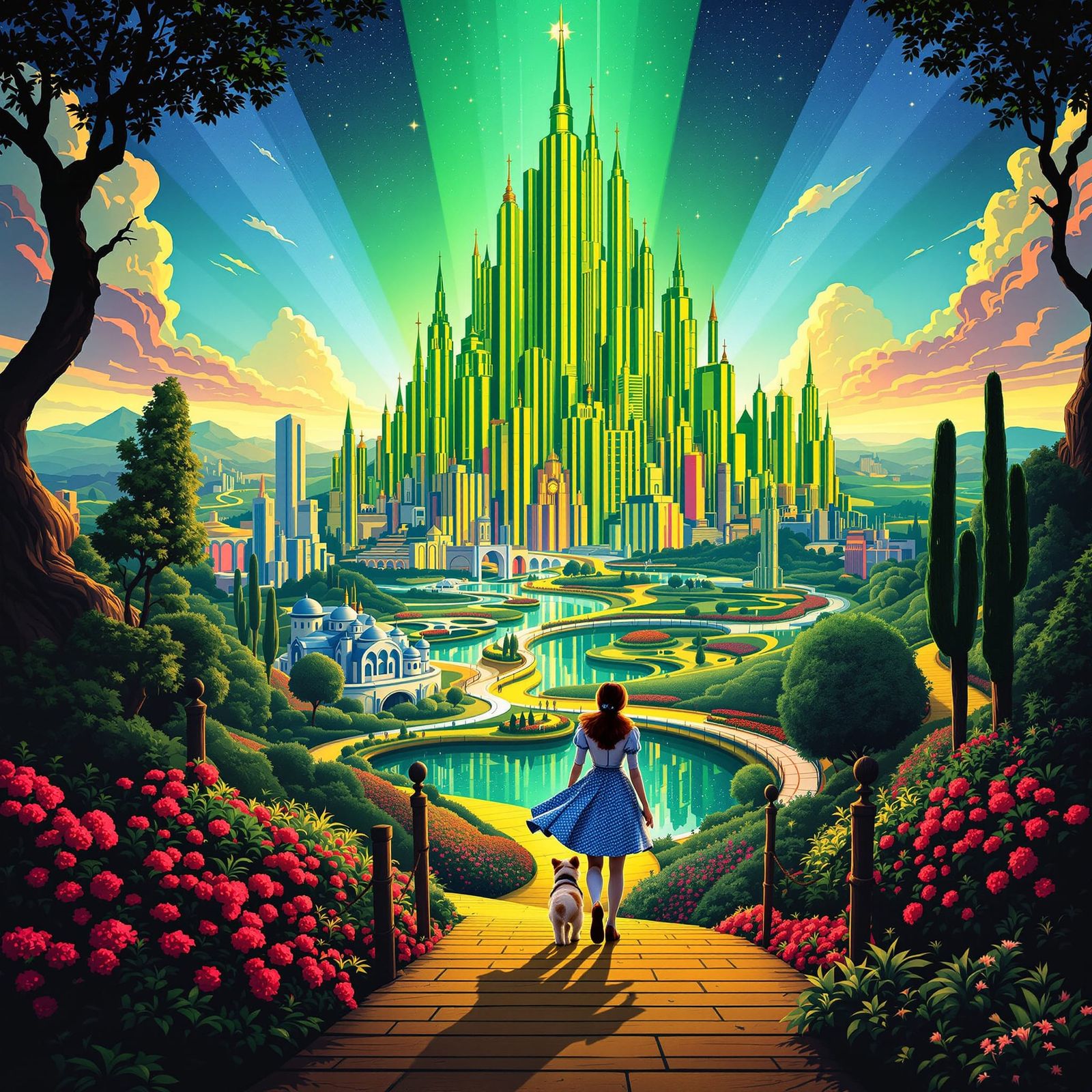 Retro-Futuristic Wizard of Oz Poster Art