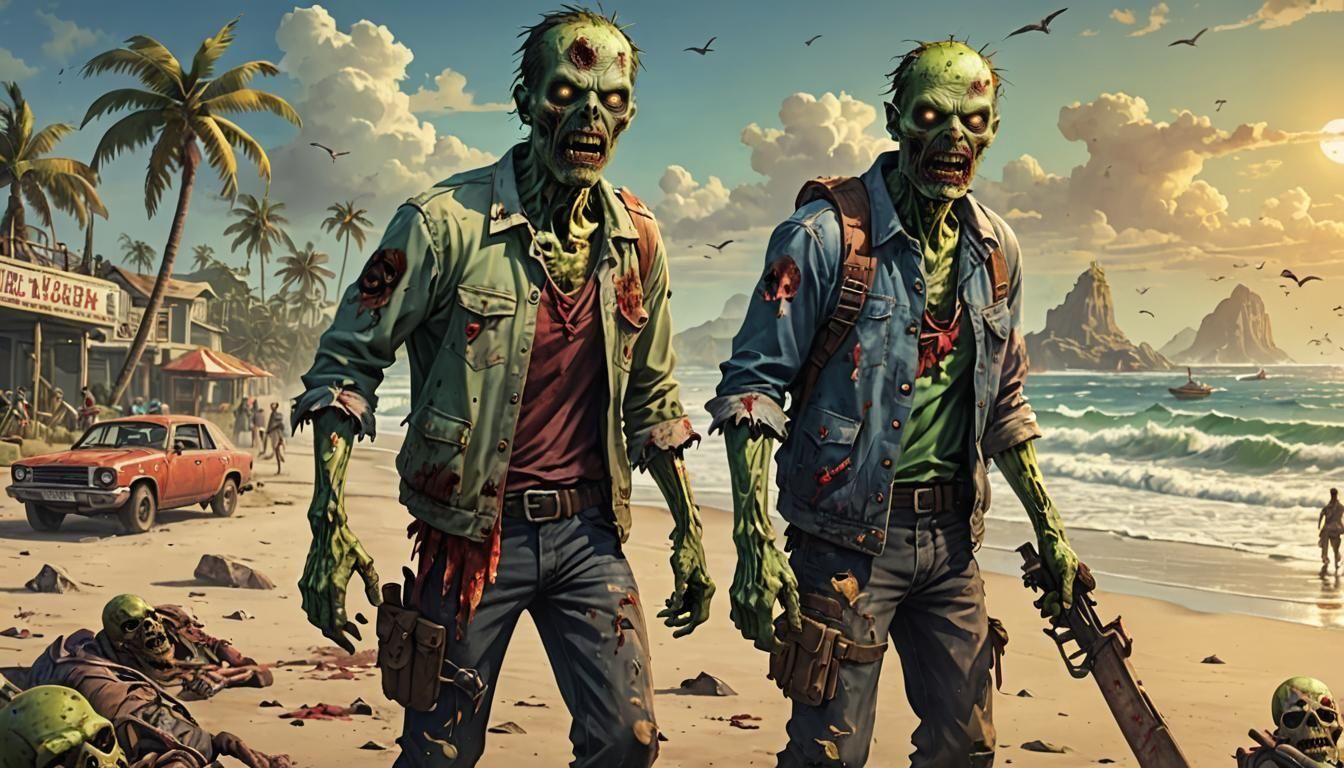 Zombie Beach Vacation Adventure