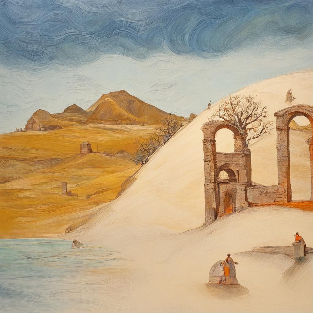 Luminous Abstract Image in Cubist Style