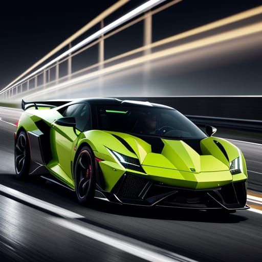 Hyper-Realistic Lamborghini Veneno V8 in Motion