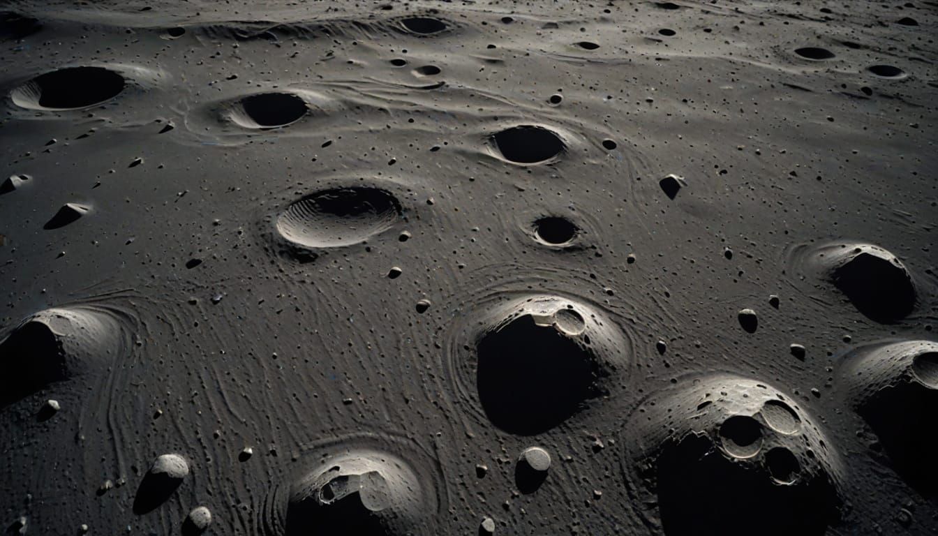 Mysterious Moon Footprints: A Sci-Fi Scene