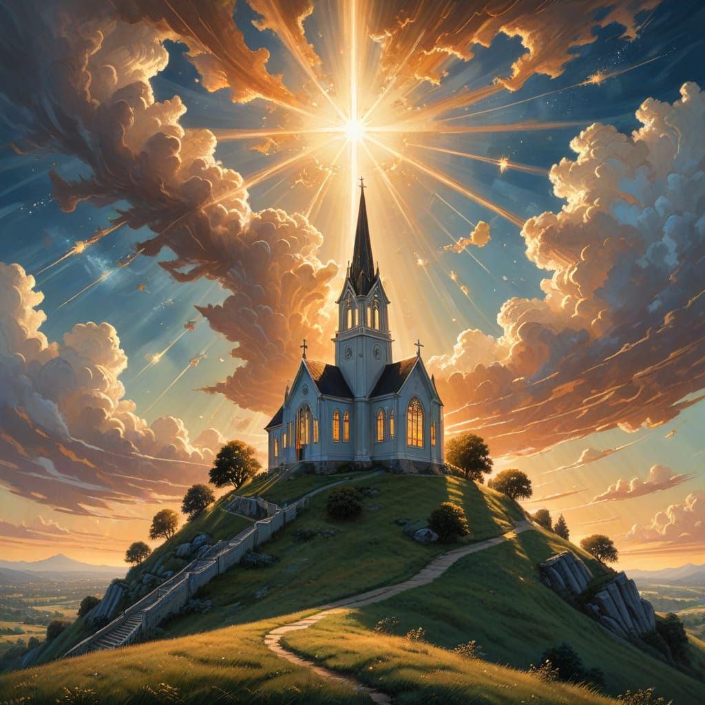 North Star Over Hill Church: Comic Book Art