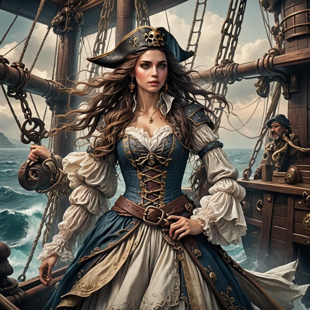 Princess Captured on Pirate Ship: A Dramatic Scene